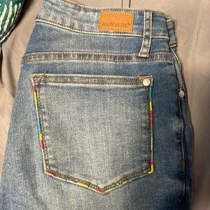 Judy blue colorful stitching skinny fit